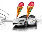 Outdoor car flying banners